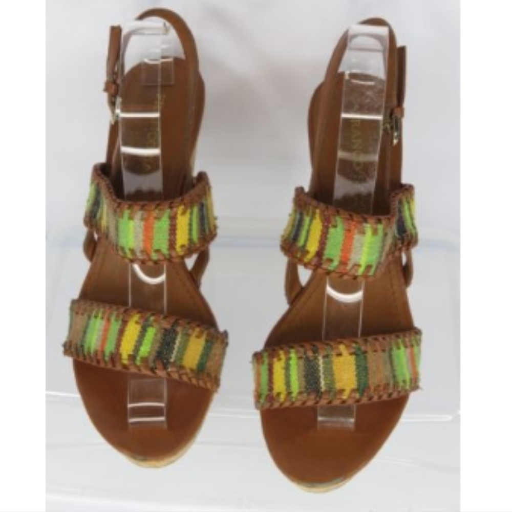 Franco Sarto Fawn Cork Heeled Sandals Size 9